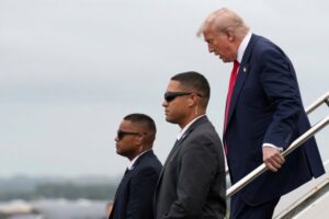 Donald Trump set for trade talks with Europe as he arrives in Scotland