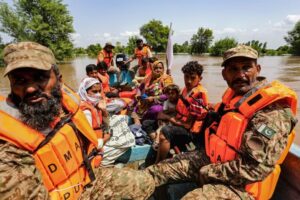 Five people dead as rescue boat overturns in Pakistan floods